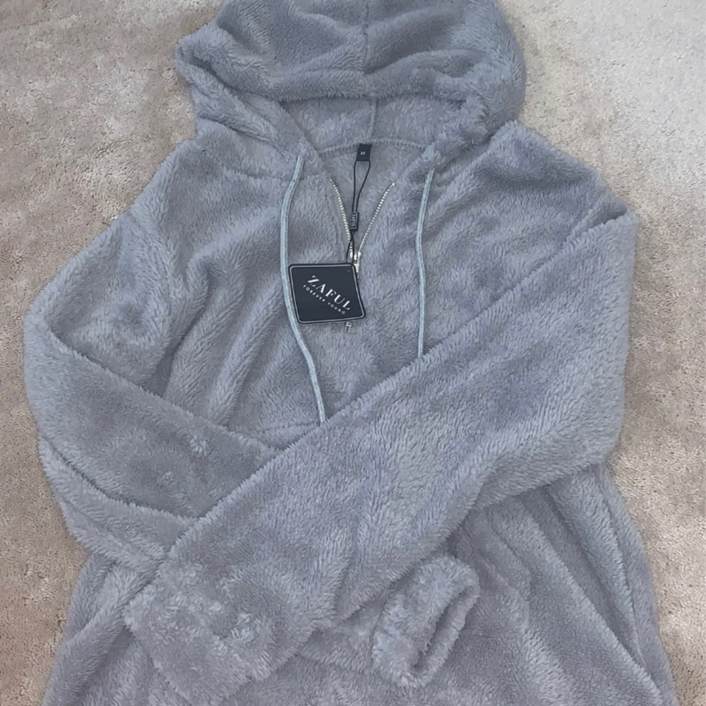 Fuzzy Gray Hoodie